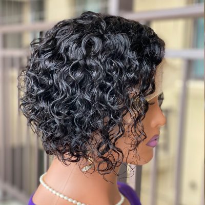 Lace Front Bob Wig — Curly
