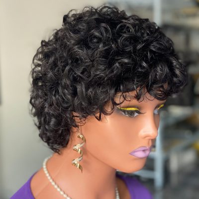 Pixie Cut Wig — Curly Machine Made
