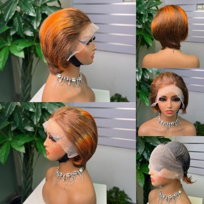 Colored Pixie Cut Wig — Ginger