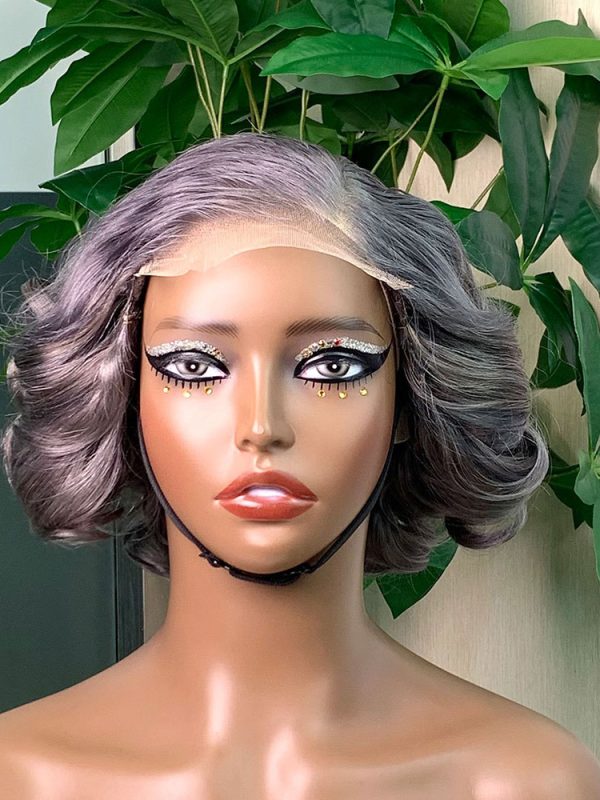 Lace Front Wig — Grey Bob - AZYHAIR Vietnamese Hair
