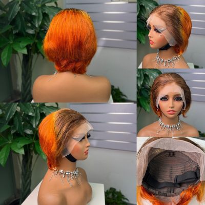 Colored Pixie Cut Wig — Ginger