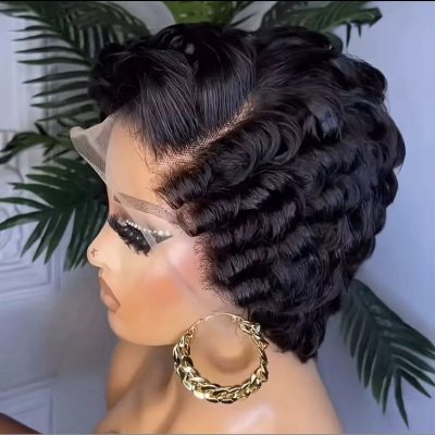 Lace Front Bob Wig — Curly