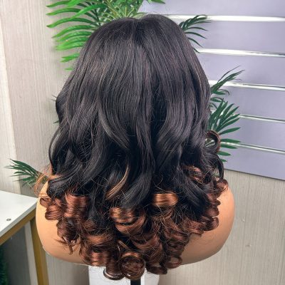 Colored Lace Front Wig — Highlight Loose Wave