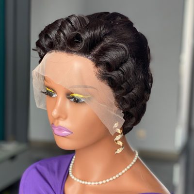 Lace Front Bob Wig — Curly