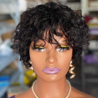 Pixie Cut Wig — Curly Machine Made