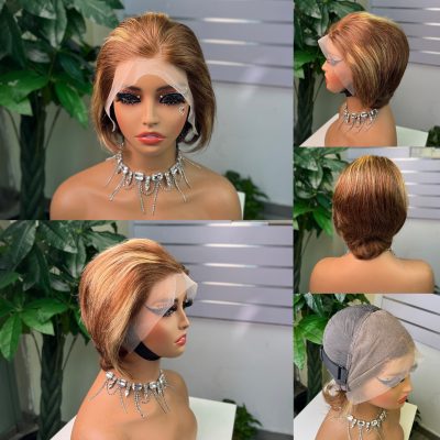 Colored Pixie Cut Wig — Ginger