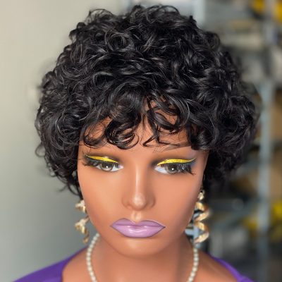 Pixie Cut Wig — Curly Machine Made