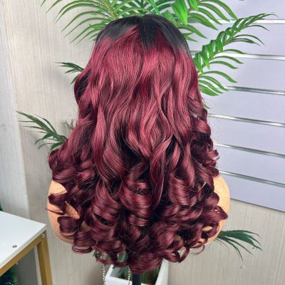 Colored Lace Front Wig — Highlight Loose Wave