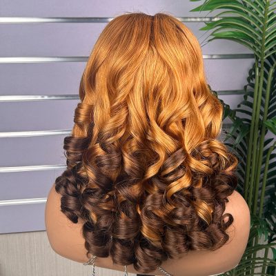 Colored Lace Front Wig — Highlight Loose Wave