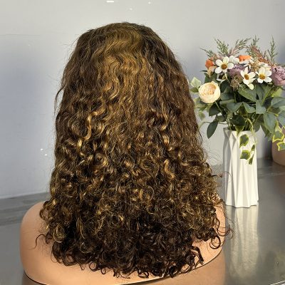 Colored Lace Front Wig — #99J Deep Wave