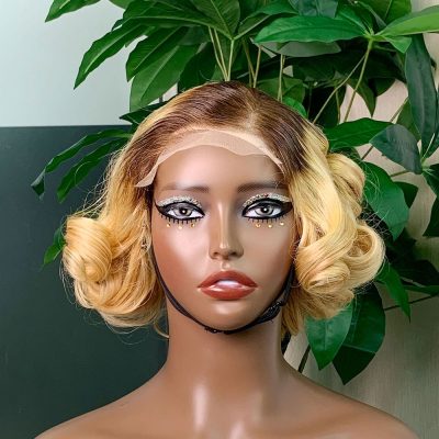 Lace Front Wig — Grey Bob