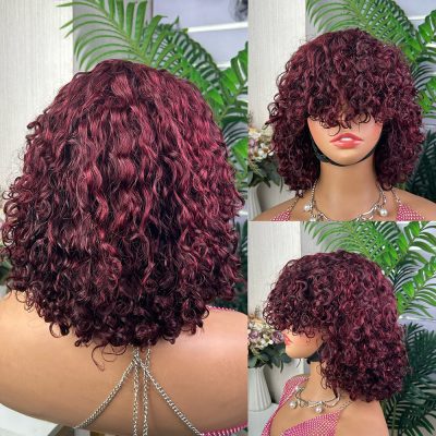 Wig with Bangs — Highlight Curly
