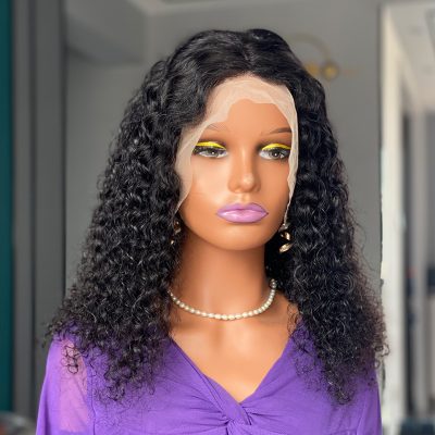 Lace Front Bob Wig — Curly