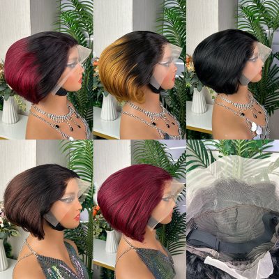 Colored Bob Wig — Burgundy Straight