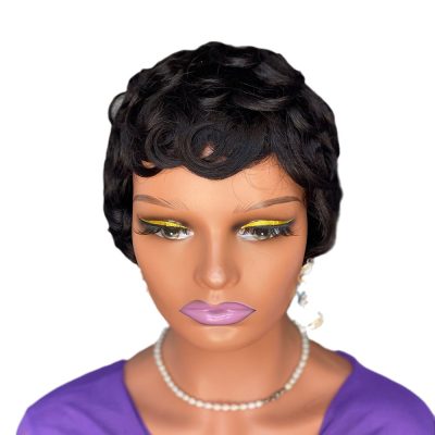 Pixie Cut Wig — Curly Machine Made