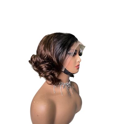 Colored Lace Front Wig — Highlight Bouncy Curl