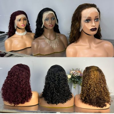 Colored Lace Front Wig — #99J Deep Wave