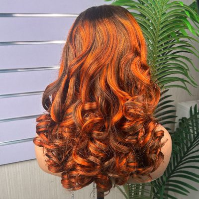 Colored Lace Front Wig — Highlight Loose Wave