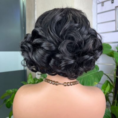 Colored Lace Front Wig — Highlight Bouncy Curl