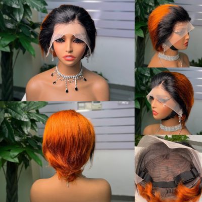Colored Pixie Cut Wig — Ginger