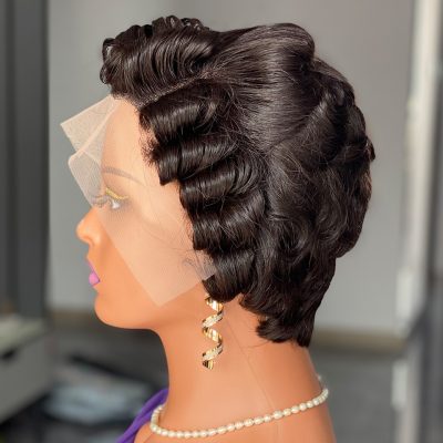 Lace Front Bob Wig — Curly