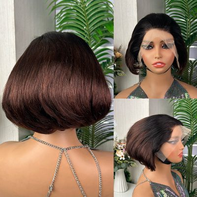 Colored Bob Wig — Burgundy Straight