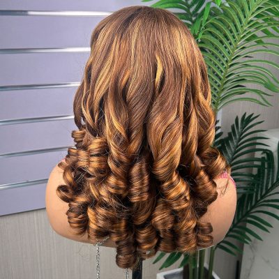 Colored Lace Front Wig — Highlight Loose Wave