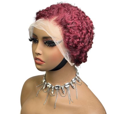 Colored Lace Front Wig — #99J Burgundy Curly